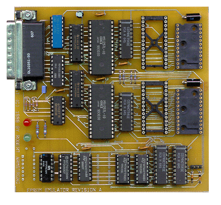 A picture of the EPROM emulator PC board